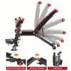 Adjustable Weight Bench for Full Body Exercise - Foldable, Multifunctional, Black&Red (1pc)