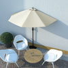 NNEVL Balcony Parasol with Aluminium Pole Sand 270x135 cm Half
