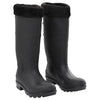 Vidaxl rain boots with removable socks size 40 PVC black