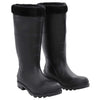 Vidaxl rain boots with removable socks size 43 PVC black