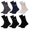 Lotto cotton men's normal socks - 3 pairs/pack - dark grey-light grey-dark blue - 39-42