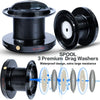 Big Game Spinning Reel Trolling Surf Casting Reel Black