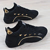 Mens Casual Vulcanized Sneakers Lightweight Breathable Shoes (Black)