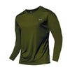 Mens Long and Short Sleeve Ice Silk Quick Dry Sports Top for Running Gym Hiking and Outdoor Training