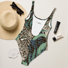 Green Tropical One-Piece Swimsuit